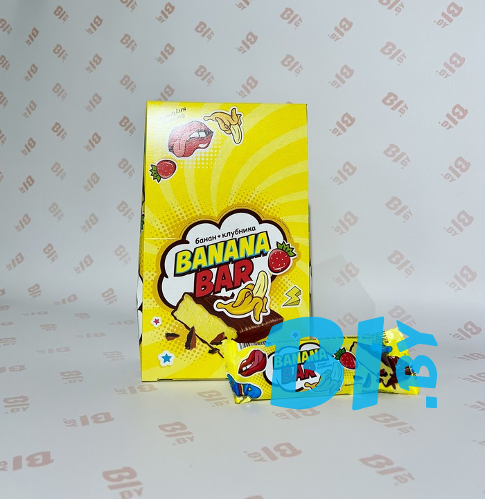 Батончик-суфле клубнично-банановый «Banana bar», 35 г