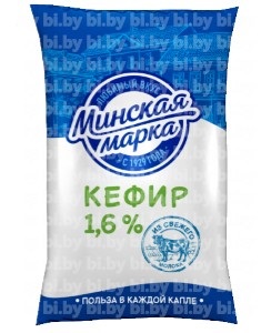 Кефир 1,6% 1 кг Минская марка пленка