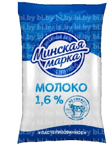 Молоко 1,6% Минская марка 1 л пастеризованное
